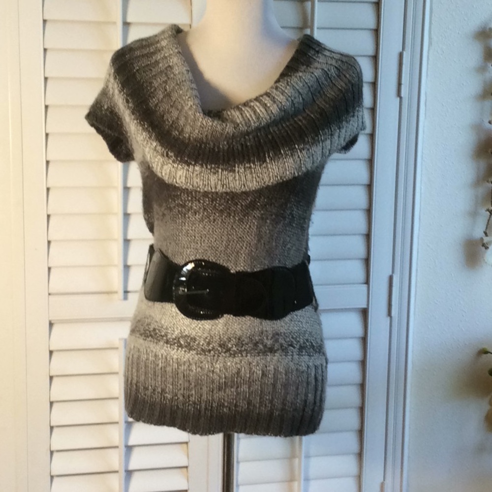 Demanding Belted Sweater Size M